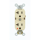 20 Amp Industrial Grade Heavy Duty Isolated Ground Duplex Outlet, Orange - Super Arbor