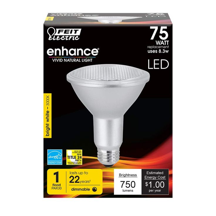 Feit Electric 75-Watt Equivalent PAR30 Dimmable CEC Title 20 Compliant Spot LED ENERGY STAR 90+ CRI Light Bulb Daylight