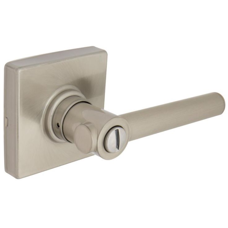 Highland Matte Black Bed and Bath Door Lever with Square Rose