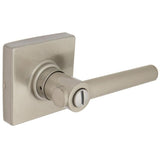Highland Matte Black Bed and Bath Door Lever with Square Rose