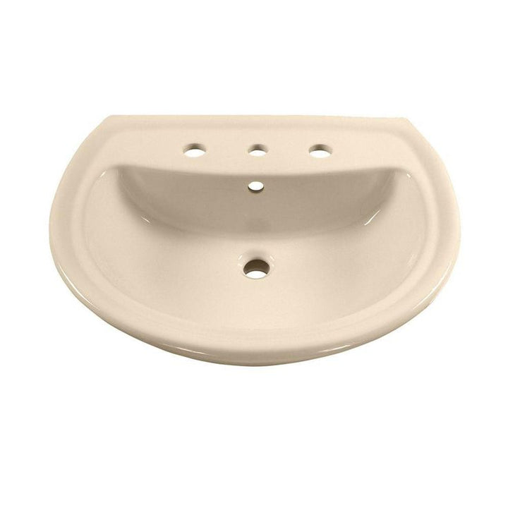 American Standard Cadet 6 in. Pedestal Sink Basin with Center Hole Only in White