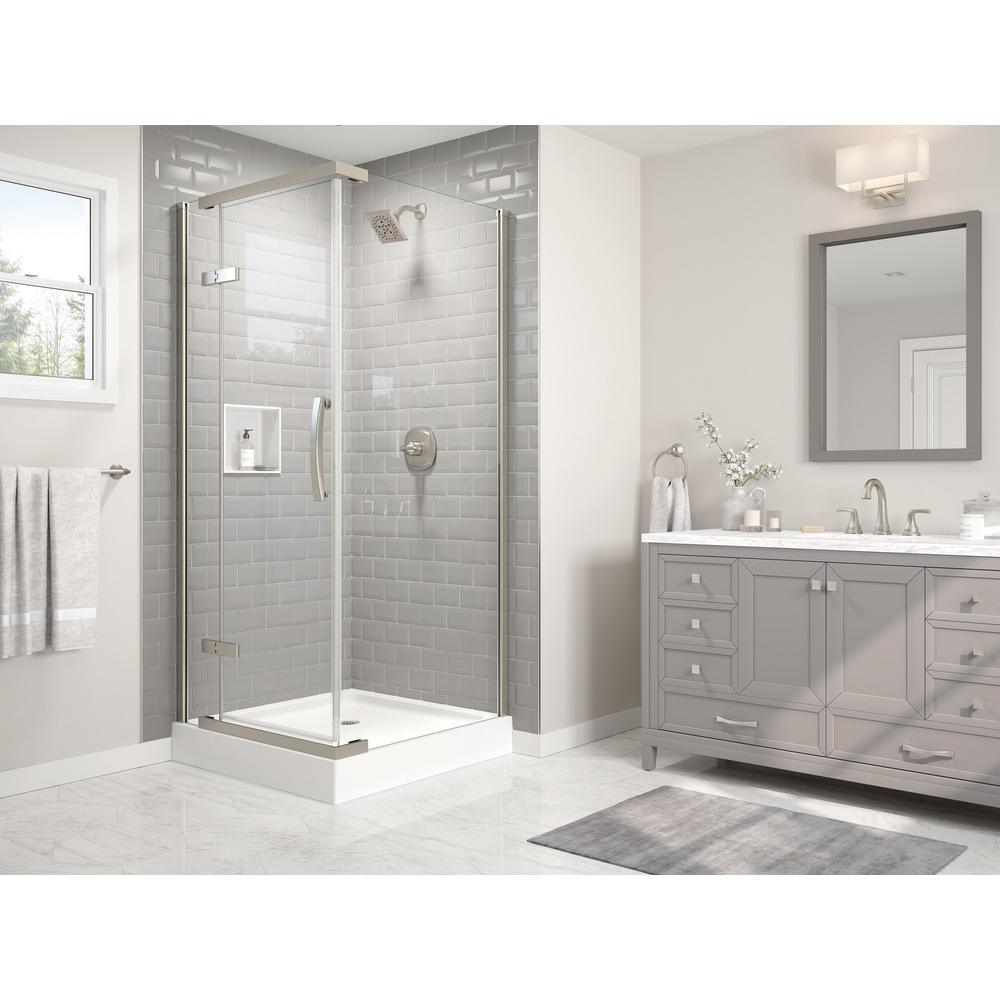 Portwood Single-Handle 5-Spray Tub and Shower Faucet with H2Okinetic in SpotShield Brushed Nickel (Valve Included) - Super Arbor