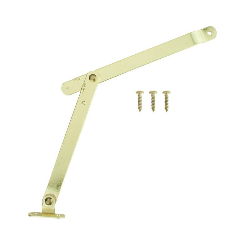 Bright Brass Lid Support Right-Hand Hinges