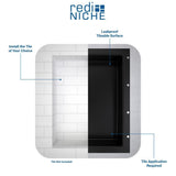 Redi Niche 16 in. x 40 in. Triple Shower Niche Set in Black - Super Arbor