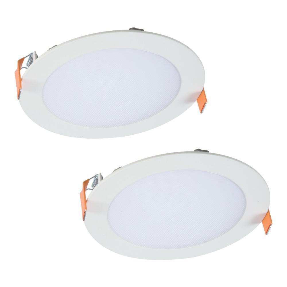 HLB 6 in. Color Selectable New Construction or Remodel Canless Recessed Integrated LED Kit (2-Pack) - Super Arbor