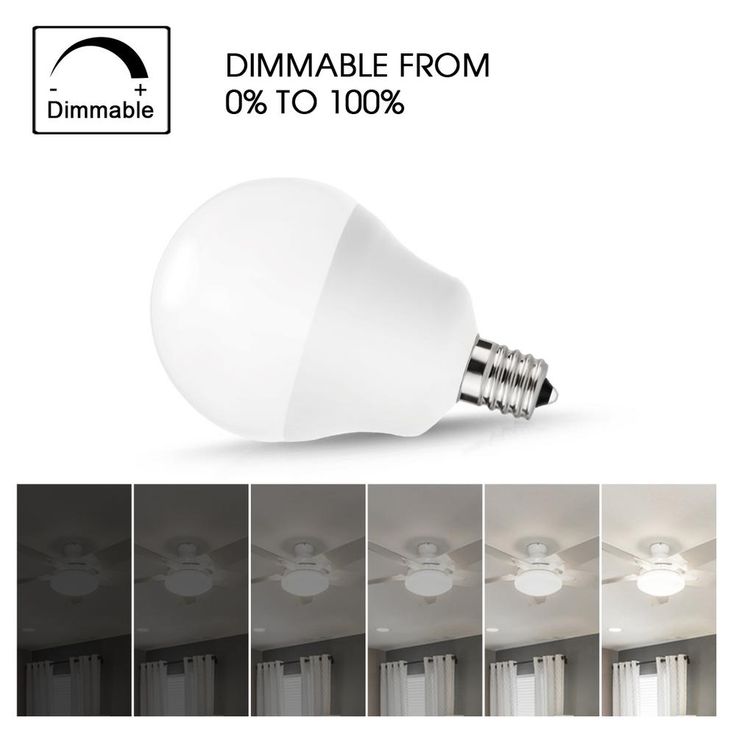 YANSUN 60-Watt Equivalent G14 6-Watt Dimmable E12 Candelabra Base LED Light Bulb in Daylight White 5000K (6-Pack)