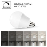YANSUN 60-Watt Equivalent G14 6-Watt Dimmable E12 Candelabra Base LED Light Bulb in Daylight White 5000K (6-Pack)