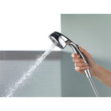 7-Spray 3.4 in. Single Wall Mount Handheld Shower Head in Chrome