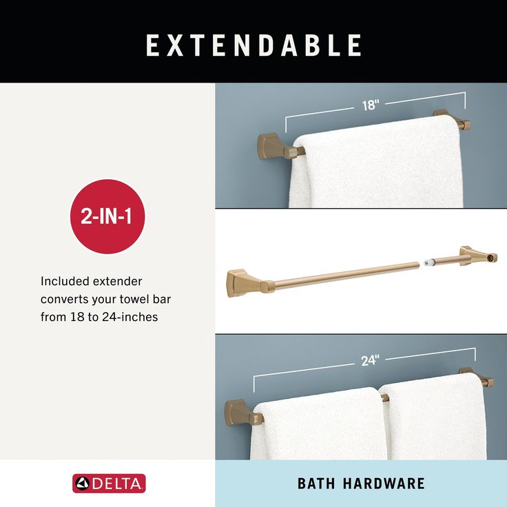 Delta Flynn 18-in Brushed Nickel Wall Mount Single Towel Bar