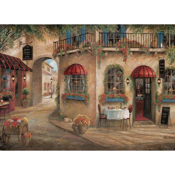 MHF Home Red and Brown Floral Cafe 18 in. W x 13 in. L Polypropylene Placemat Set (4-Pack)