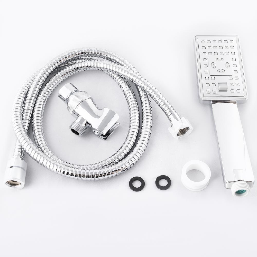 2-Spray 5 in. Single Wall Mount Body Spray Handheld Shower Head in Chrome - Super Arbor