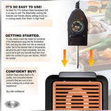 234 sq. in. Black Copper Non-Stick Ti-Ceramic Smoke-less Indoor Grill
