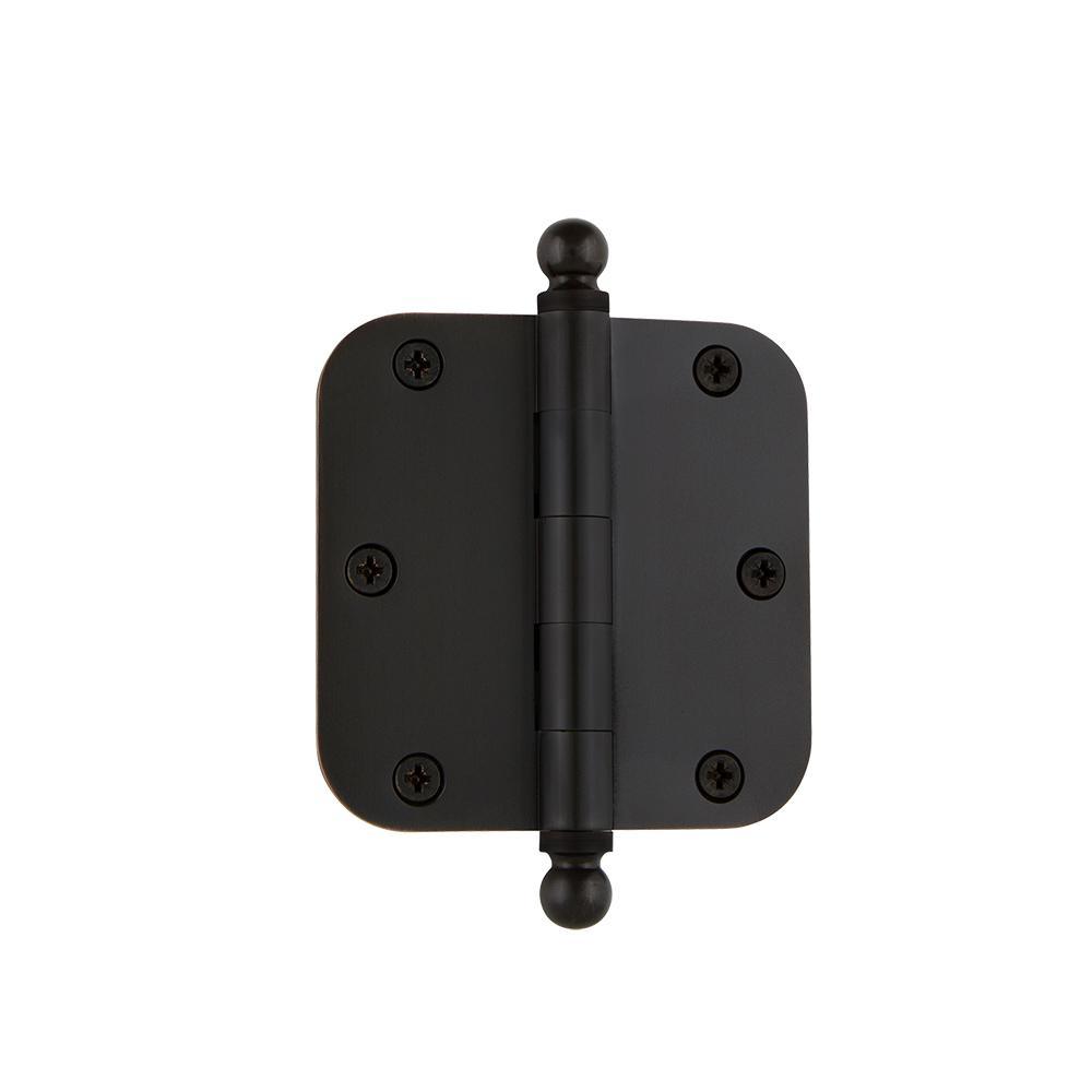 3.5 in. Ball Tip Residential Hinge with 5/8 in. Radius Corners in Timeless Bronze - Super Arbor