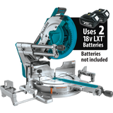 Makita 18V X2 LXT (36V) 12 in. Brushless Dual-Bevel Sliding Compound Miter Saw with Laser Kit, 5.0Ah