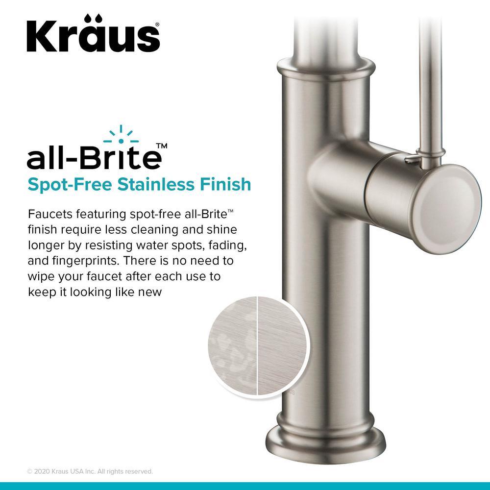 Sellette Single-Handle Pull-Down Sprayer Kitchen Faucet with Dual Function Sprayhead in Spot Free Stainless Steel - Super Arbor