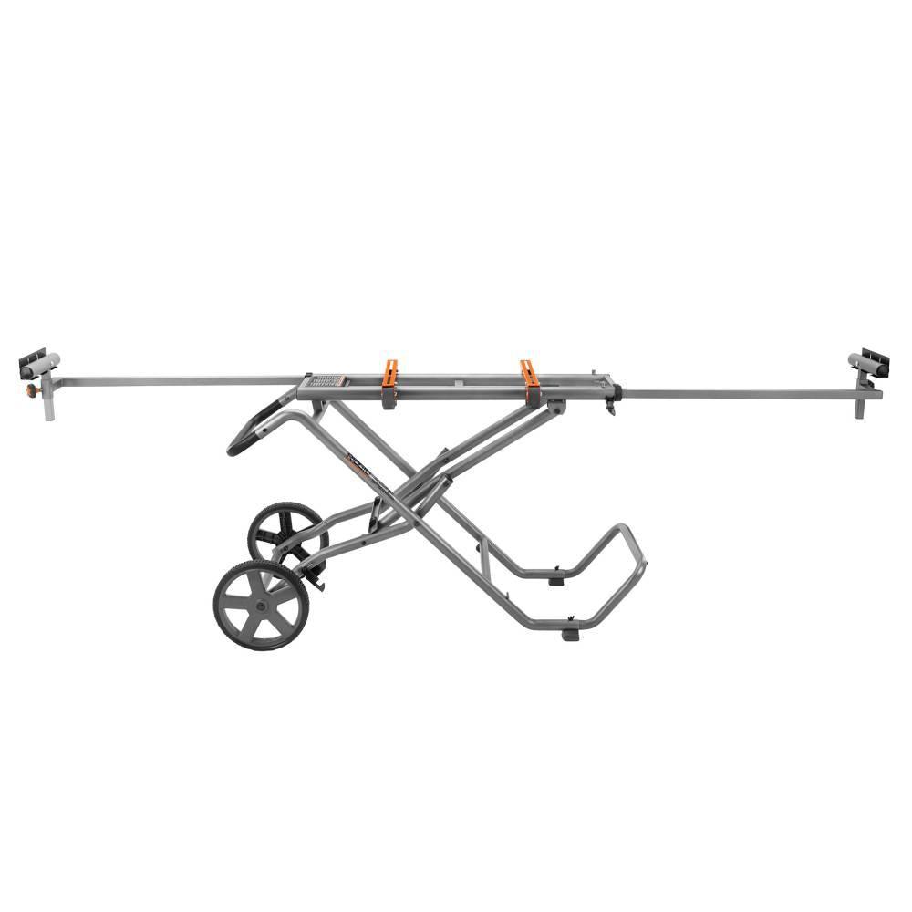 15 Amp Corded 12 in. Dual Bevel Miter Saw with LED with Universal Mobile Miter Saw Stand with Mounting Braces - Super Arbor