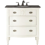 Wellington 44 in. W x 22 in. D Bath Vanity in Ivory with Granite Vanity Top in Black with White Sink