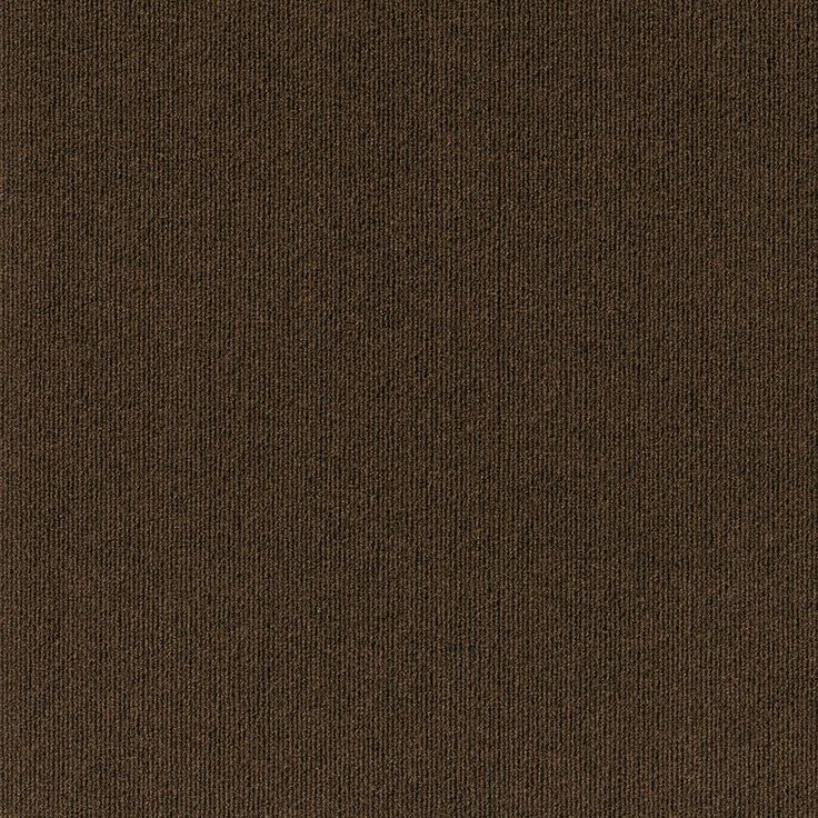 Foss Peel and Stick First Impressions Chestnut Ribbed Texture 24 in. x 24 in. Commercial Carpet Tile (15-tile / case)