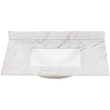 37 in. W x 22 in. D Stone Effects Vanity Top in Cold Fusion with White Sink - Super Arbor