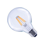 40-Watt Equivalent G25 Globe Vanity Clear Glass Vintage Edison Filament Dimmable LED Light Bulb Soft White (6-Pack)