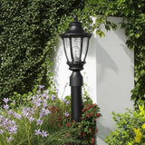 Home Decorators Collection Wilkerson 1-Light Black Outdoor Post Mount