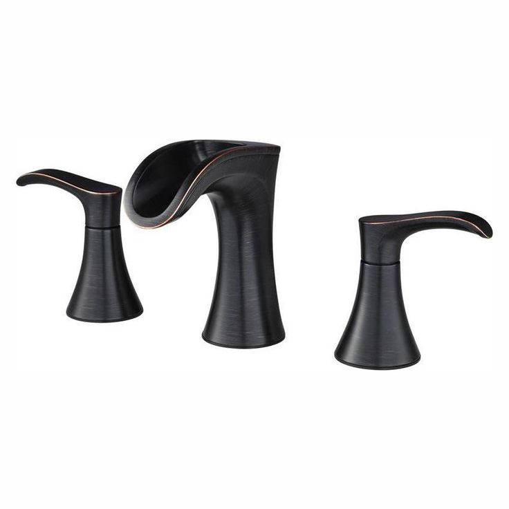 Brea 8 in. Widespread 2-Handle Waterfall Bathroom Faucet in Brushed Nickel