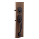 Craftsman Black Door Handleset with Contemporary Lever Trim - Super Arbor