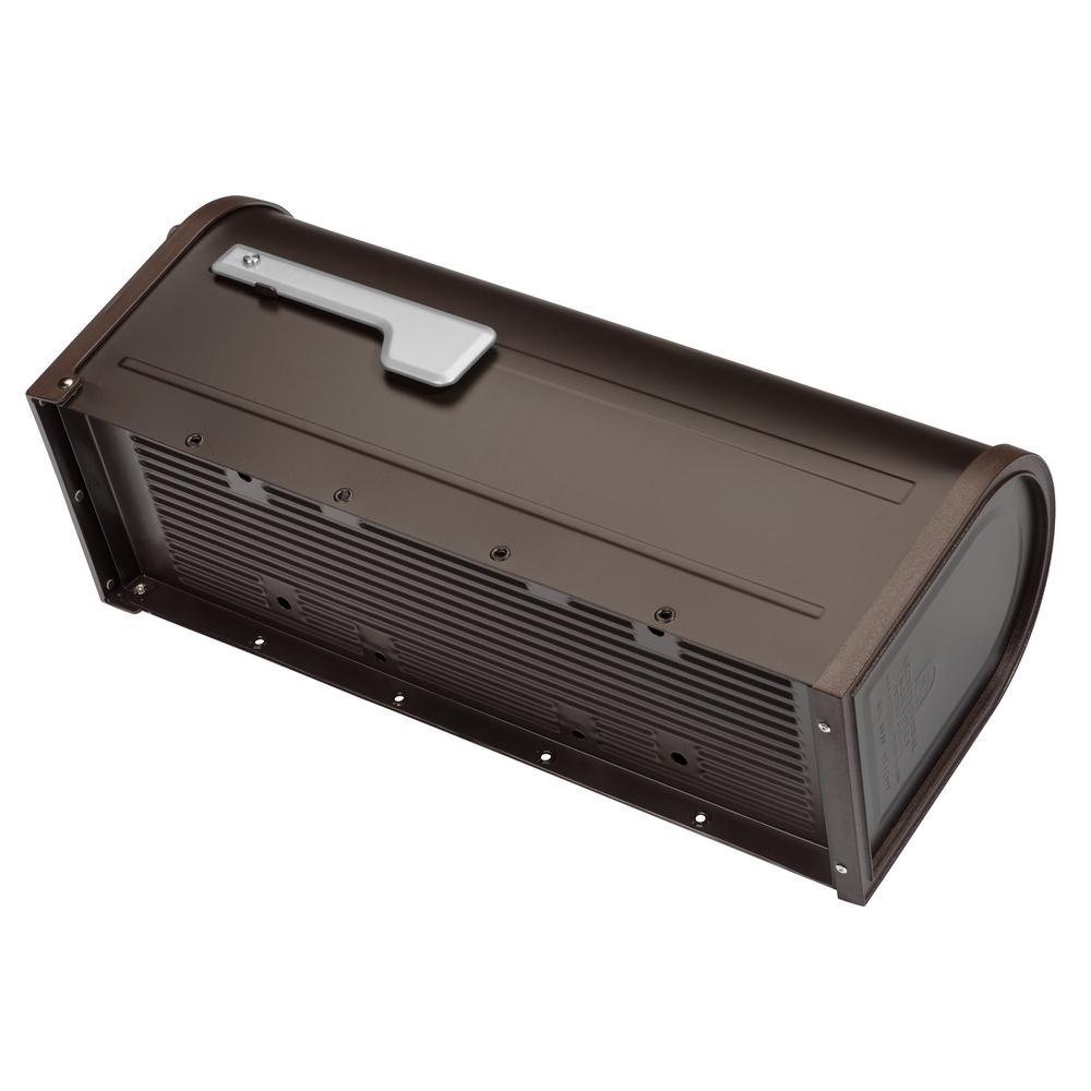 Winston Rubbed Bronze Post Mount Mailbox - Super Arbor
