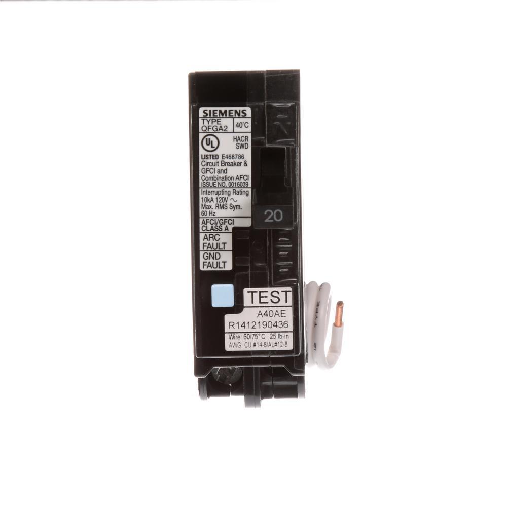 20 Amp AFCI/GFCI Dual Function Circuit Breaker - Super Arbor
