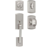 Italian Collection Visconti Dummy Edged Bronze Door Handleset with Artino Interior - Super Arbor