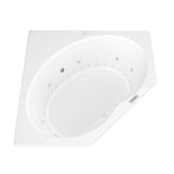 Carnelian Diamond Series 5 ft. Center Drain Whirlpool and Air Bath Tub in White - Super Arbor