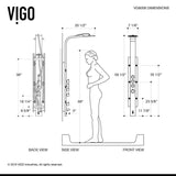 Mateo 59.5 in. 6-Jet High Pressure Shower Panel System with Rainhead Fixed Handheld Dual Shower in Stainless Steel