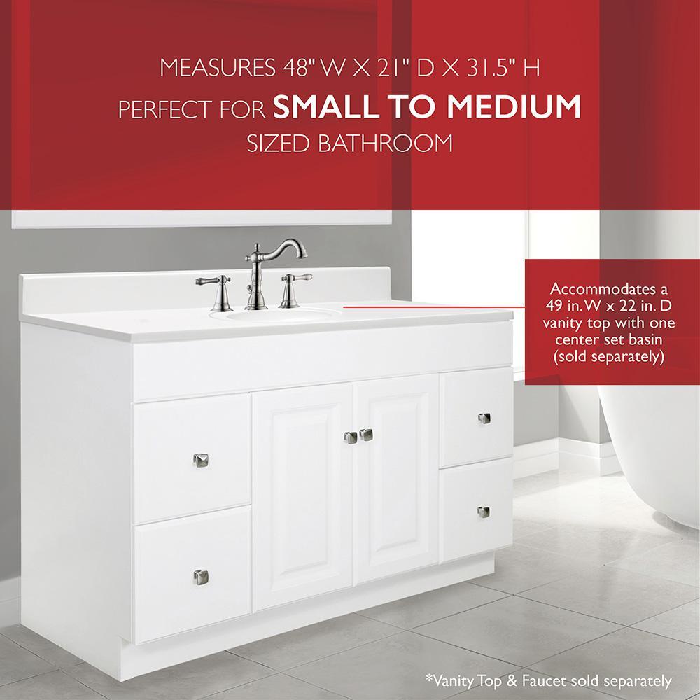 Wyndham 48 in. W x 21 in. H Bathroom Vanity Cabinet Only in White Semi-Gloss