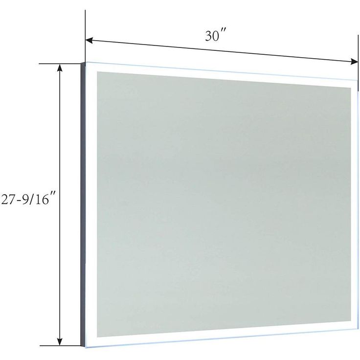 28 in. x 30 in. White LED Lighted Bathroom Mirror with Sensor Switch