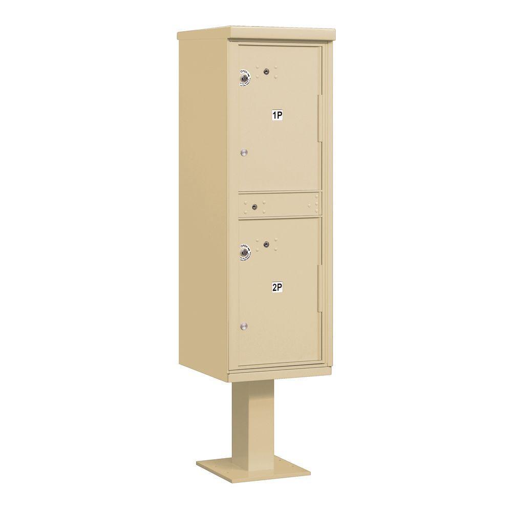 3300 Series USPS 2-Compartments Outdoor Parcel Locker in Gray - Super Arbor