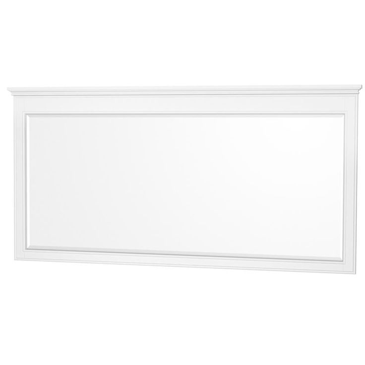 Berkeley 70 in. W x 36 in. H Framed Wall Mirror in White