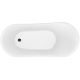 60 in. Fiberglass Double Slipper Clawfoot Non-Whirlpool Bathtub in Glossy Red & White Marble In Matte Lichen Green - Super Arbor