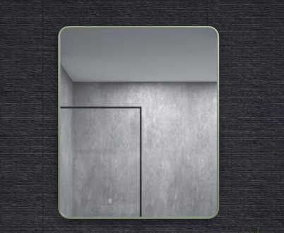 30 in. W x 36 in. H Rectangular Framed Wall Bathroom Vanity Mirror in Matte Green