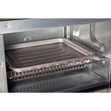 1,000 W 4-Slice Black Toaster Oven with Timer and Temperature Control