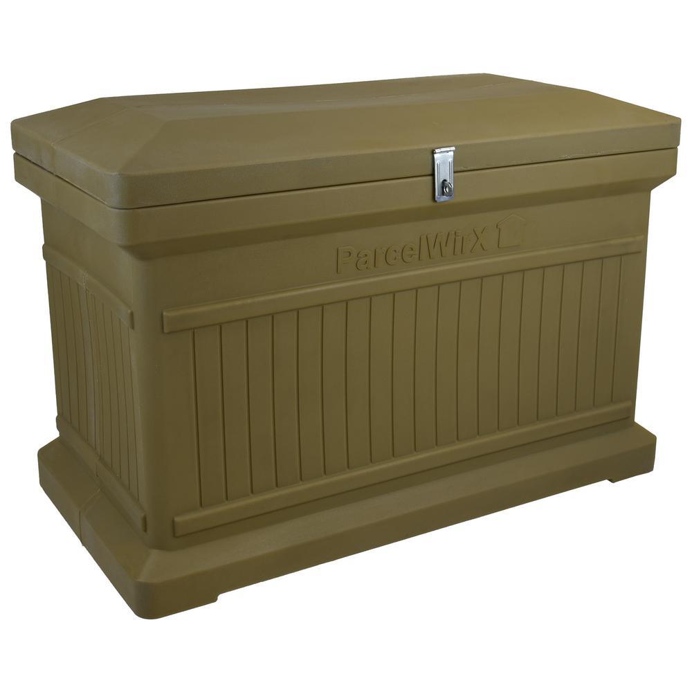 Oak Premium Horizontal Architectrual ParcelWirx Delivery Drop Box Hinged Lid with Swinging Latch for Locking - Super Arbor