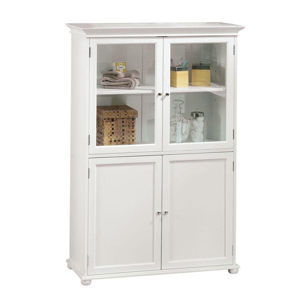 Hampton Harbor 36 in. W x 14 in. D x 52-1/2 in. H Linen Storage Cabinet in Dove Grey - Super Arbor