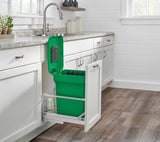 Rev-A-Shelf 35-Quart Plastic Soft Close Pull Out Trash Can