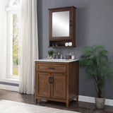 Walden 24 in. W x 34 in. H Surface-Mount Medicine Cabinet in Driftwood Gray - Super Arbor