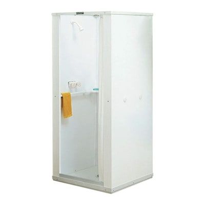 Mustee Durastall White 4-Piece Alcove Shower Kit (Common: 32-in x 32-in; Actual: 32.63-in x 32.63-in)