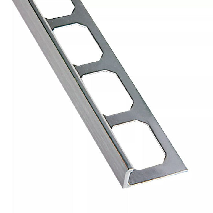 L-Shape Edge 1/2 in. Brushed Chrome Profile