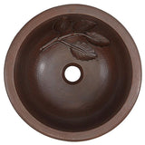 SINKOLOGY Newton All-In-One 14 in. Dual Mount Copper Bathroom Sink with Pfister Centerset Rustic Bronze Faucet and Drain