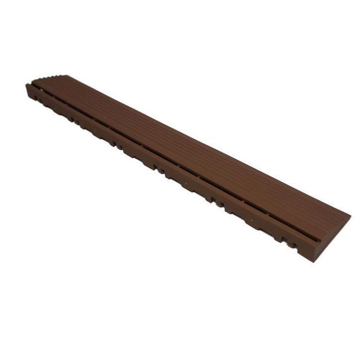 Swisstrax 15.75 in. Walnut Brown Pegged Edging for 15.75 in. Swisstrax Modular Tile Flooring (2-Pack)
