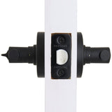 Highland Matte Black Bed and Bath Door Lever with Round Rose