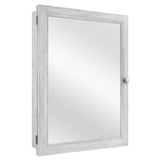 20 in. x 26 in. Recessed or Surface Mount Framed Medicine Cabinet in Gray