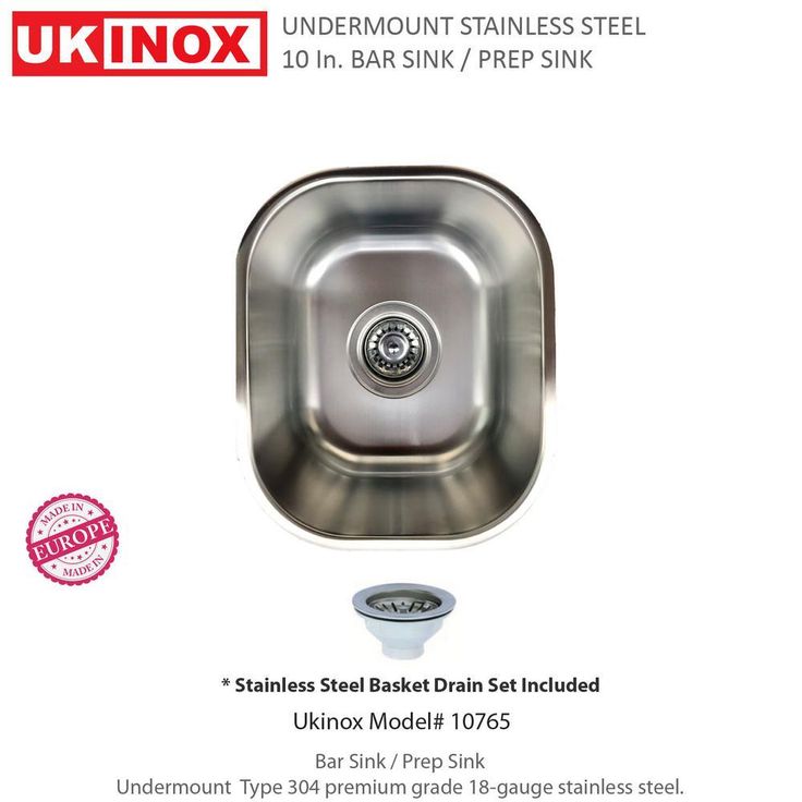 Undermount Stainless Steel 10 in. Single Bowl Bar Sink